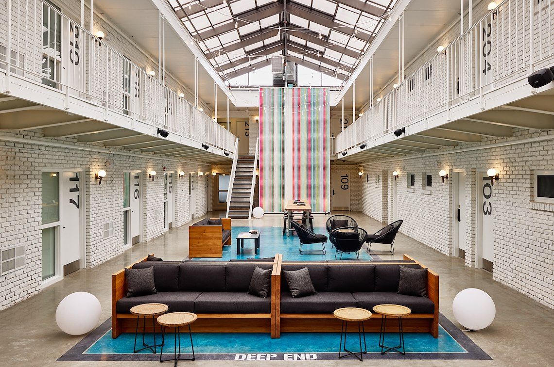 The Glass Skylight Atrium & The Deep End